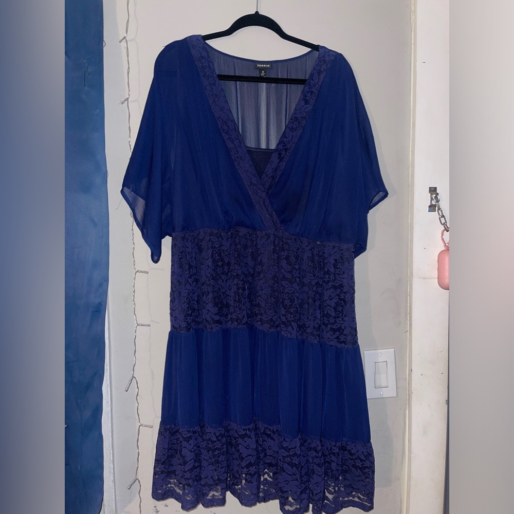 Torrid - Navy Blue Lace Dress 3X